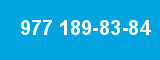 977 189-83-84 977 189-83-84